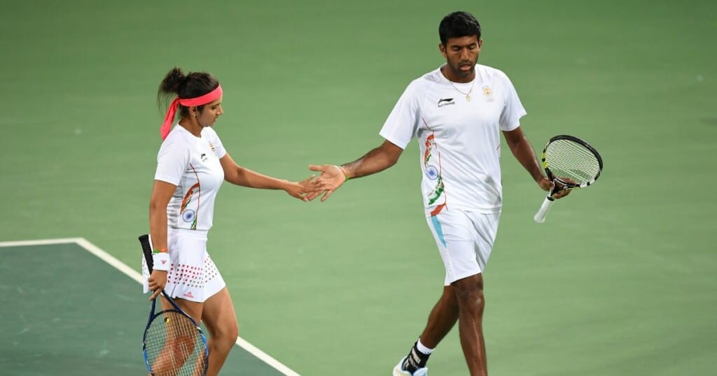 Sania Mirza and Rohan Bopanna - Finished 4th at Rio Olympics 2016