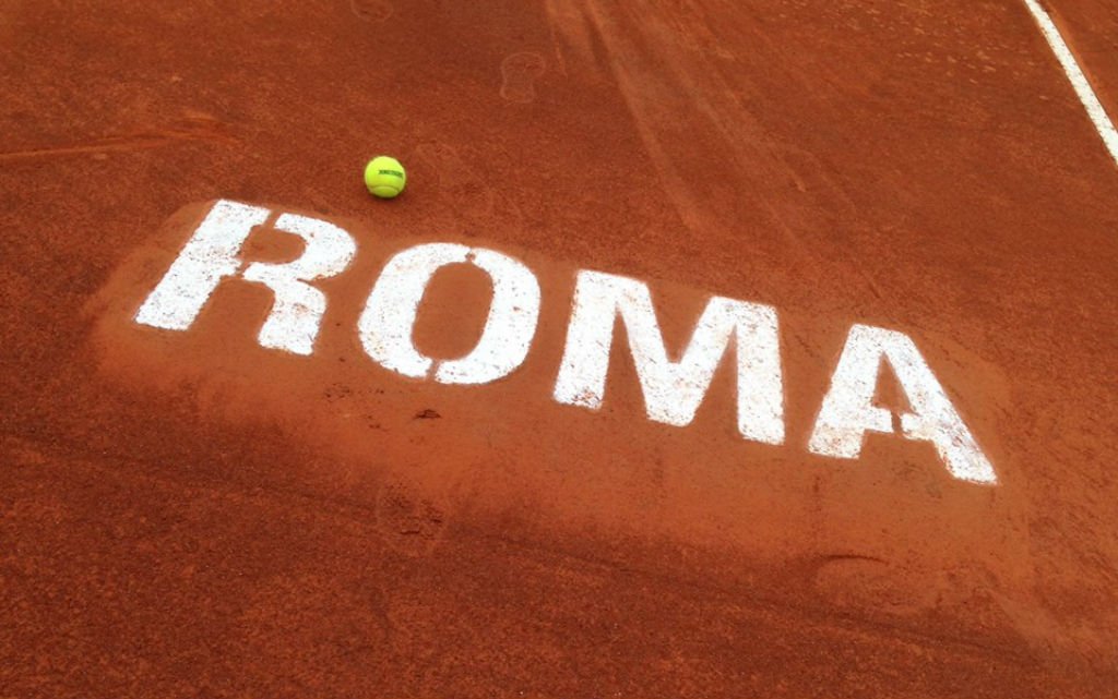 The clay court in Rome used for the Roma Masters 