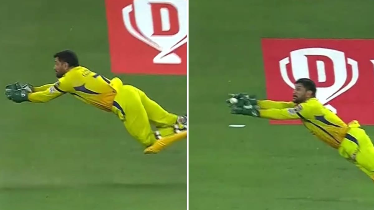 IPL 2020 CSK vs DC  WATCH: MS Dhoni takes a flyer to dismiss Shreyas Iyer