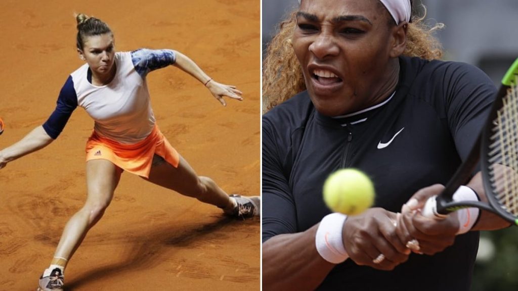 Simona Halep and Serena Williams