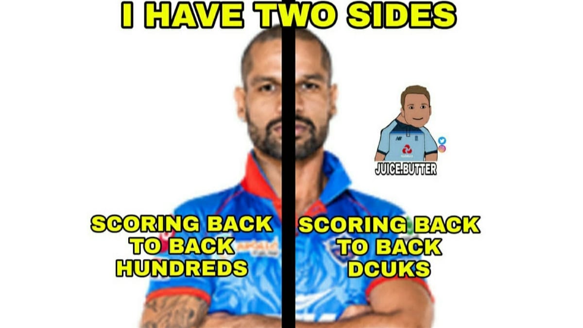 IPL 2020: ‘The two sides of Shikhar Dhawan’ – Top 10 hilarious memes on DC vs MI match