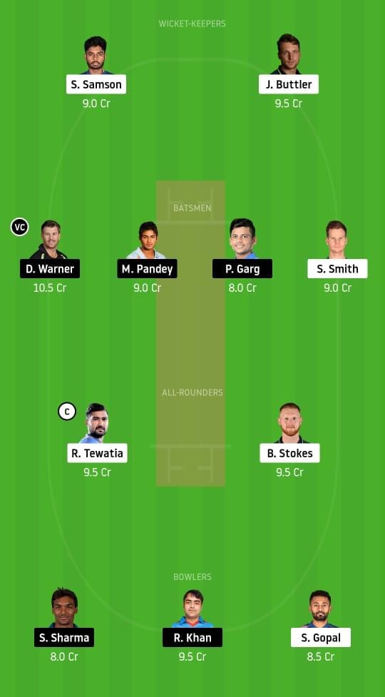 rr vs srh dream11