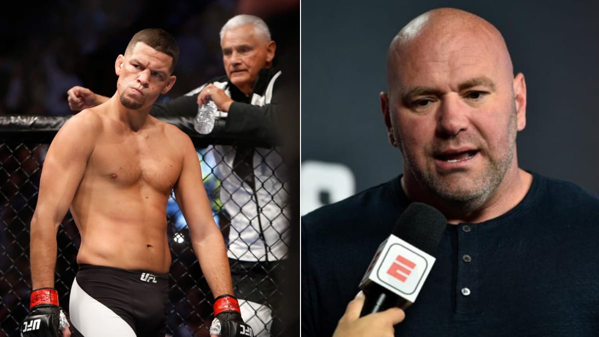 Rebellious Nate Diaz and Dana White trade blows over the 165 pound division in UFC