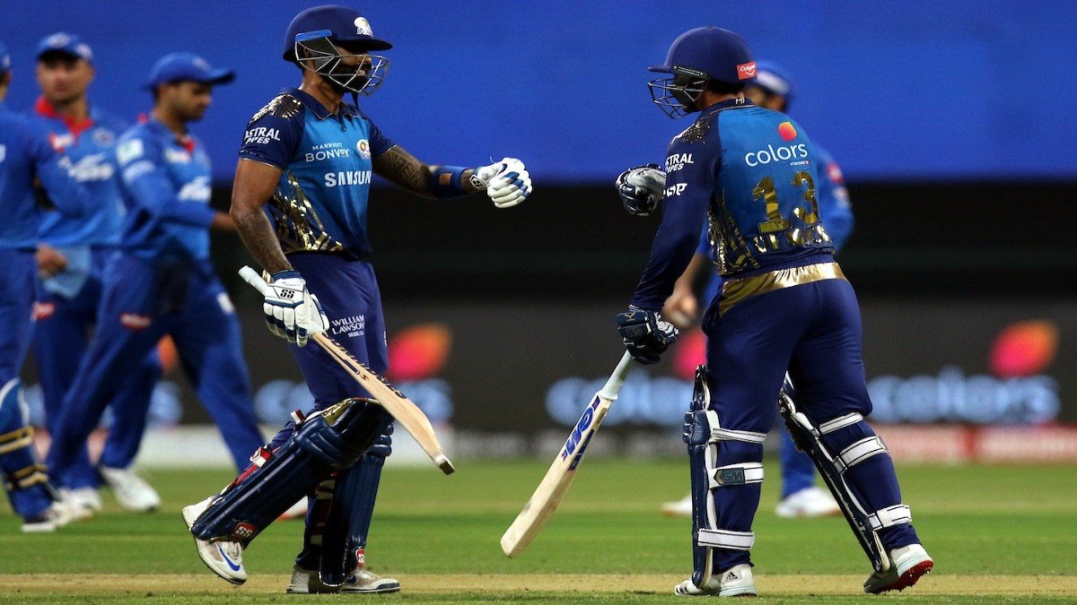 IPL 2020 MI vs DC: Half-centuries from Suryakumar, De Kock chase-down 163 run target of DC; MI move to the top of the table