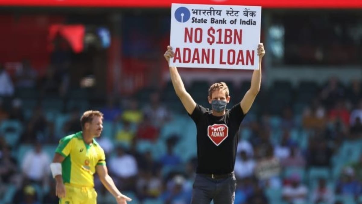 India vs Australia 1st ODI: Protestors with ‘No $1BN Adani Loan’ signs stage pitch invasion