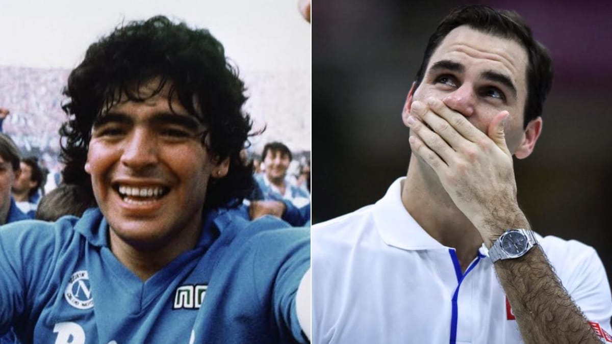 “There’s no other like Roger Federer!” when Federer broke down after receiving a message from Diego Maradona