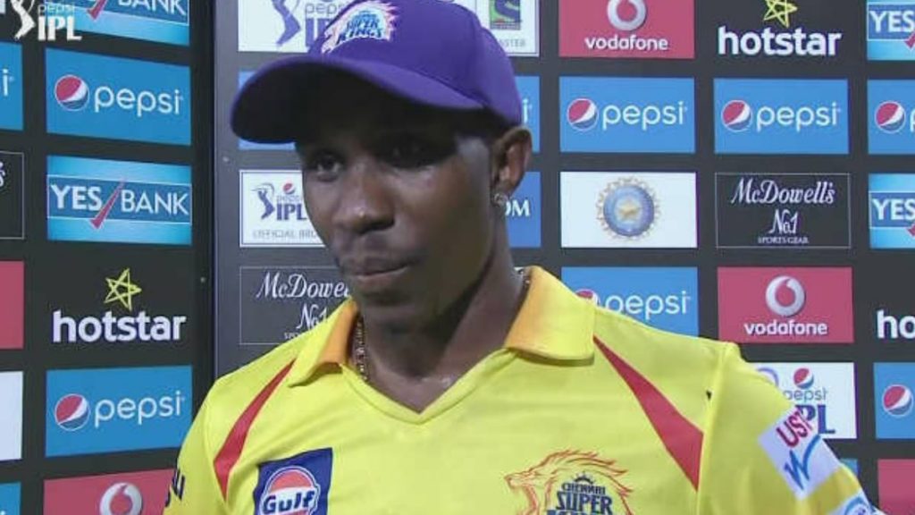 Dwayne Bravo with Purple Cap