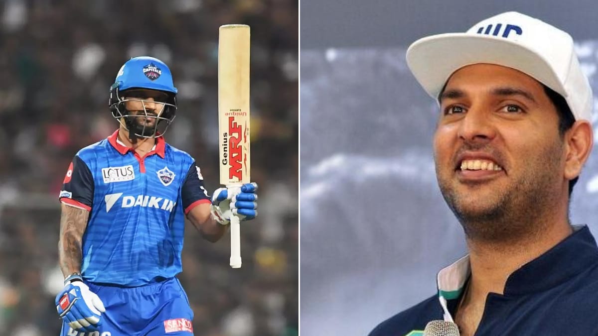 Yuvraj Singh trolls Shikhar Dhawan as he forgets to take DRS against SRH