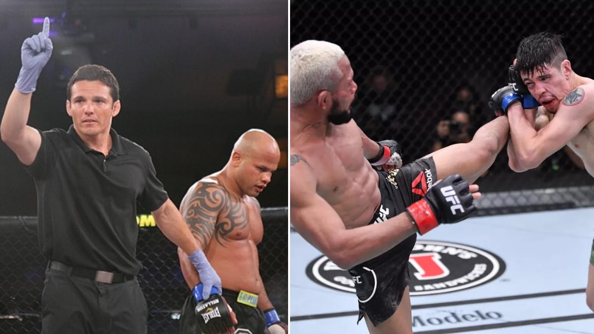 ‘Be honest…how much did you lose?’ – Jason Herzog hits back at a fan who questioned his refereeing at UFC 256