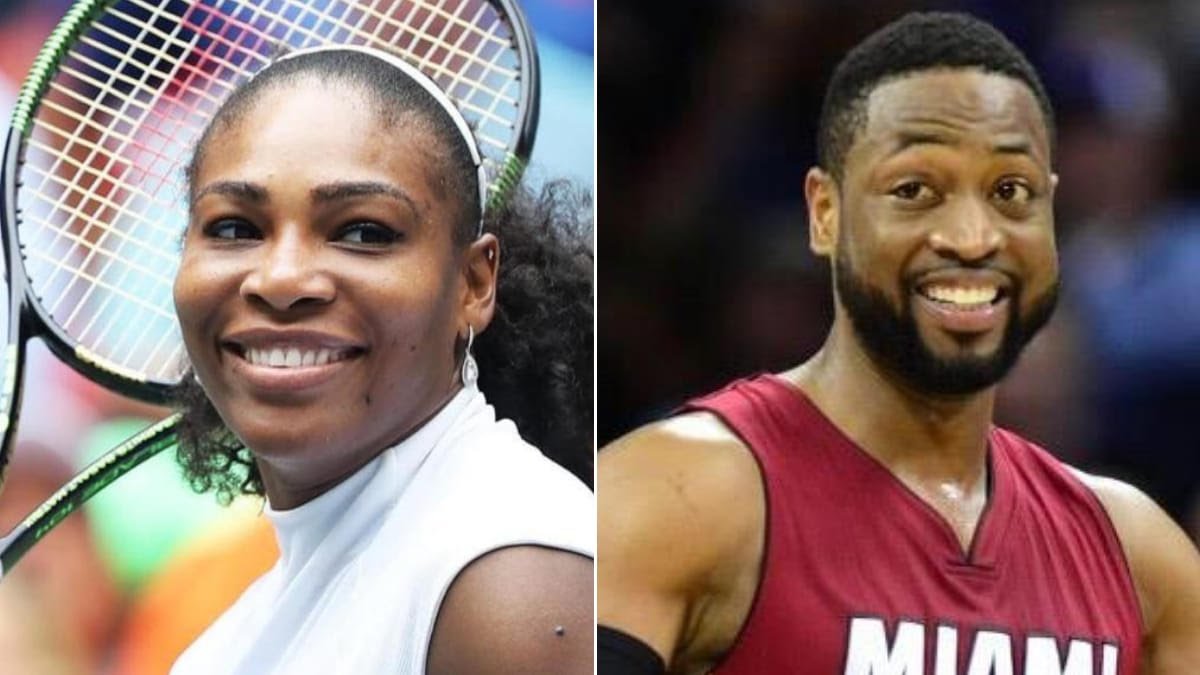 Dwyane Wade reacts to the viral image where Serena Williams is about to smash his head, Serena responds!