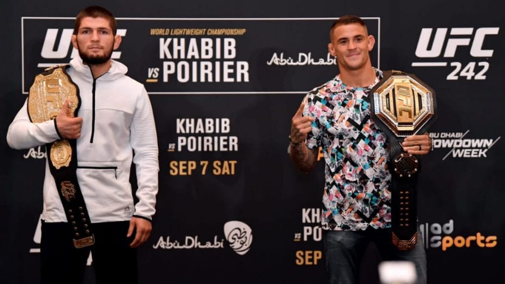 Khabib Nurmagomedov and Dustin Poirier 