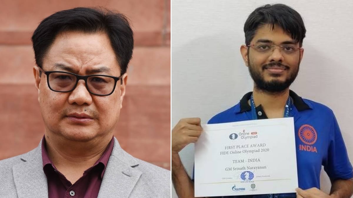 Sports Minister Kiren Rijiju resolves custom duty on gold medal for chess star Srinath Narayanan