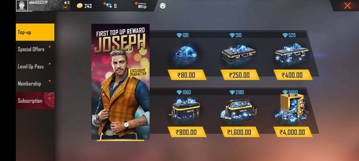 Top 3 ways to top up Diamonds in Free Fire