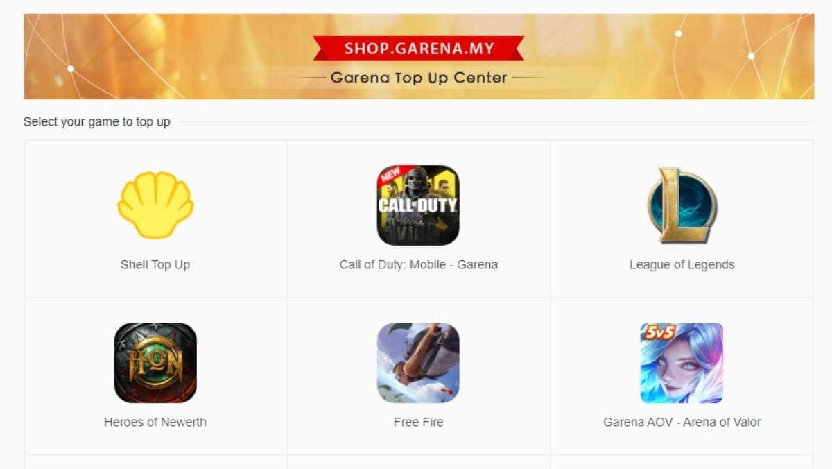 How to Top-up diamonds in Free Fire using Shop.Garena.My