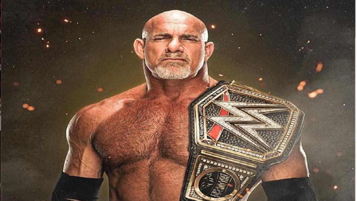 WWE posts a picture of Goldberg with the WWE title; Drew McIntyre reacts