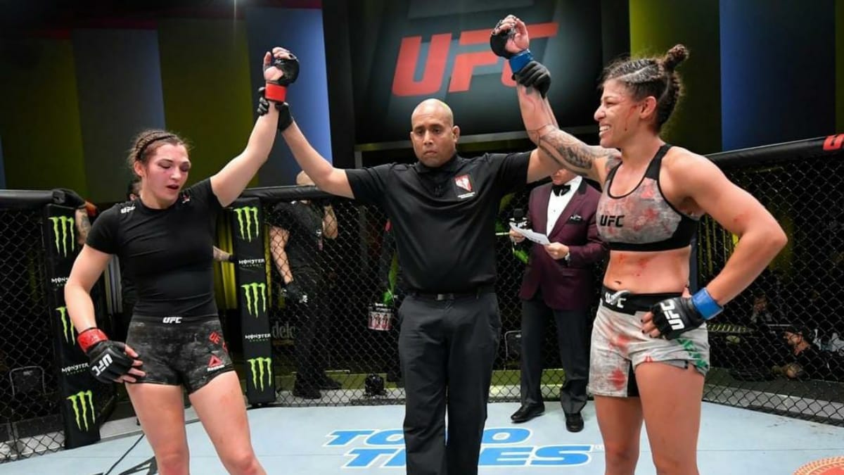 UFC Vegas 20: Montana De La Rosa vs Mayra Bueno Silva ended as a majority draw