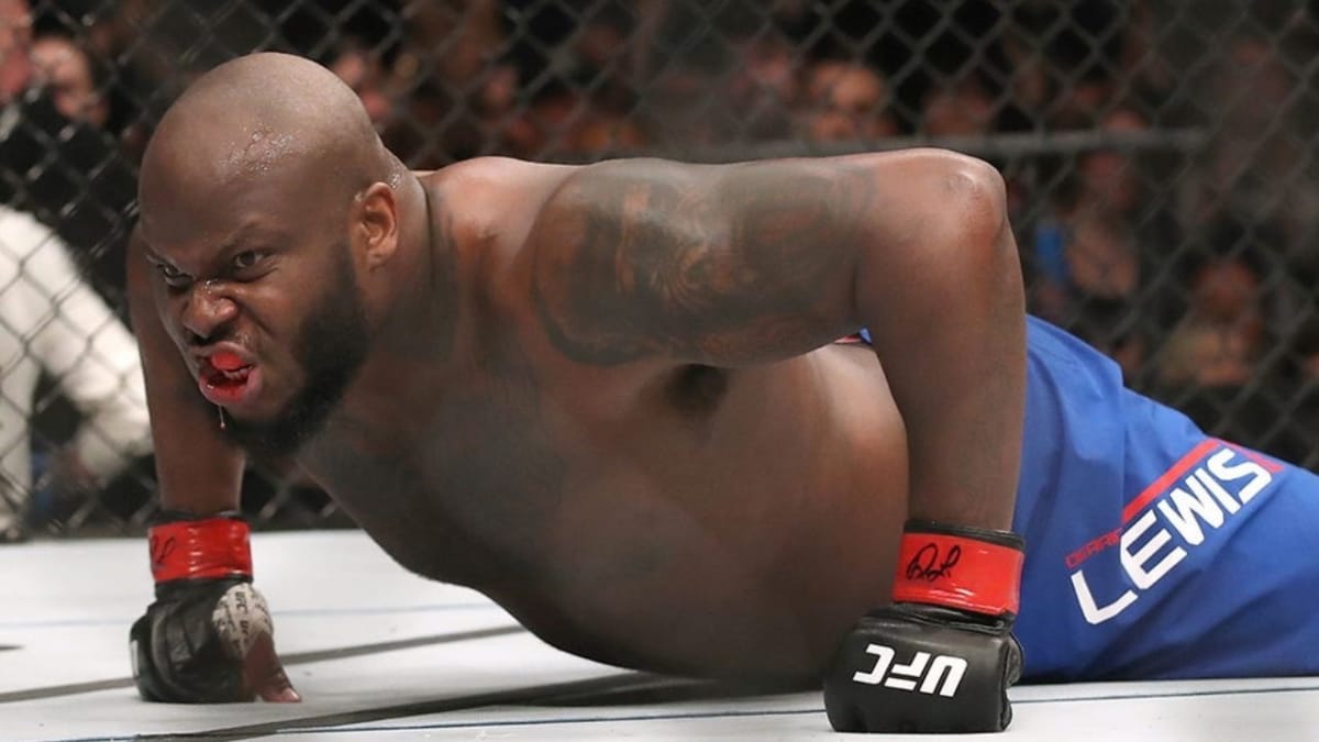 “He could turn into the Undertaker and sit straight up and eat all those shots,” Derrick Lewis explains why he doesn’t stop until the referee steps in