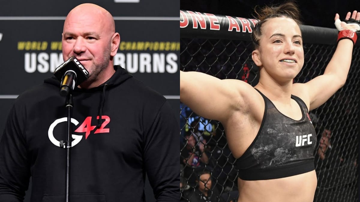 “She’s a savage,” says Dana White on flyweight fighter Maycee Barber