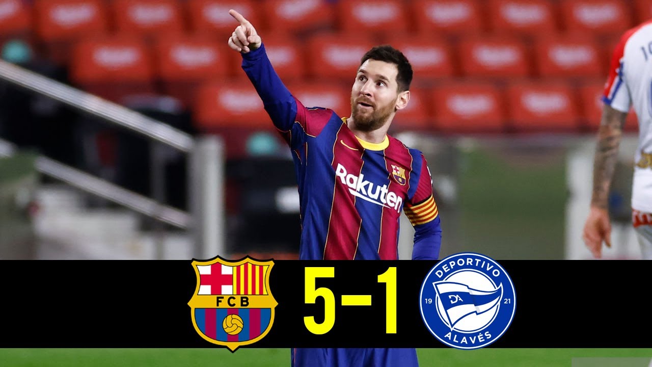 FC Barcelona put 5 past hapless Alaves as Messi gets a brace