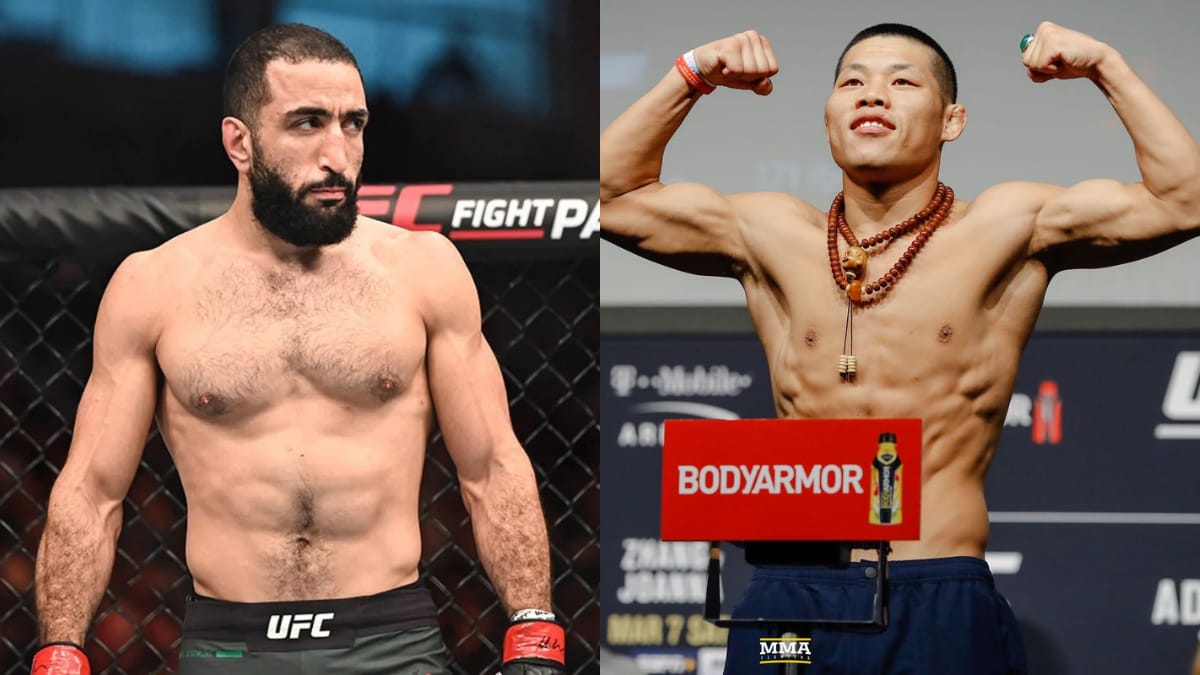 “You’re No.12. I’m No.13. Let’s do it,” says Belal Muhammad as he calls out Li Jingliang after beating Dhiego Lima