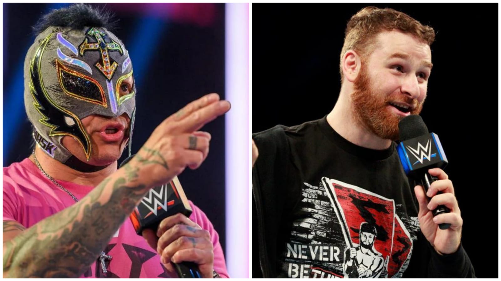 Rey Mysterio and Sami Zayn get into a heated backstage argument