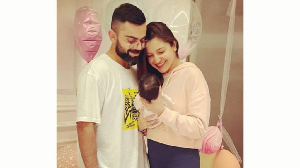 Virat Kohli and Anushka Sharma with their daughter Vamika