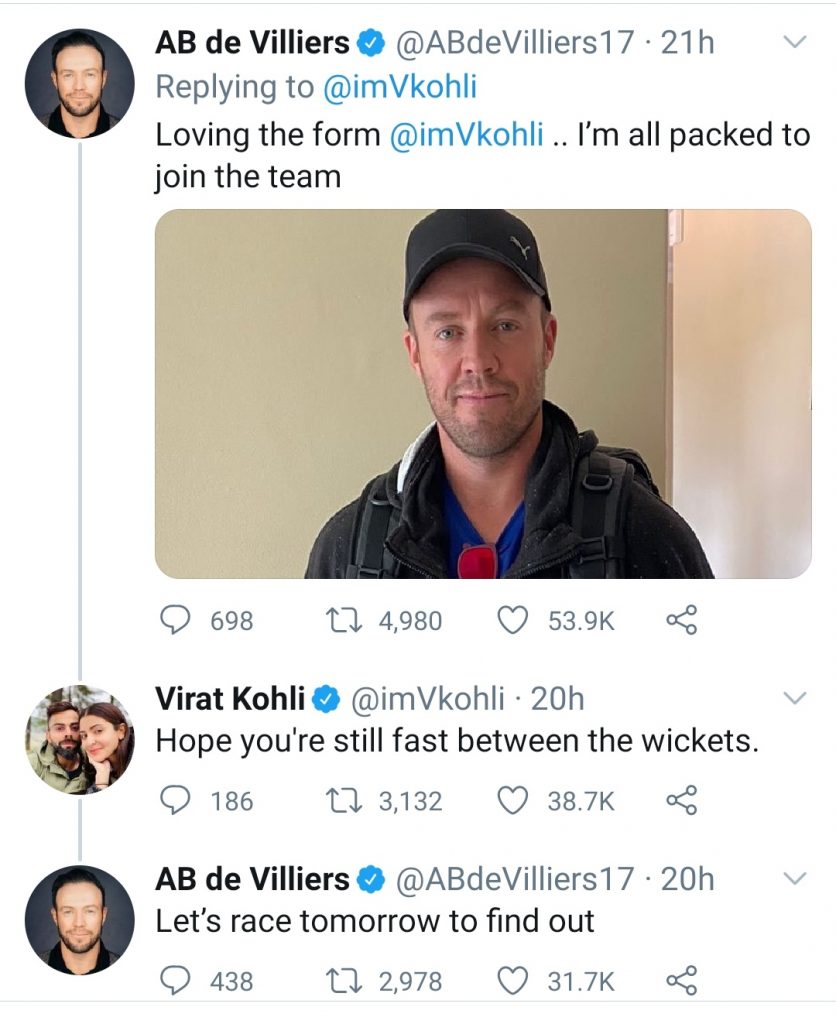 Virat Kohli and Ab Devillers