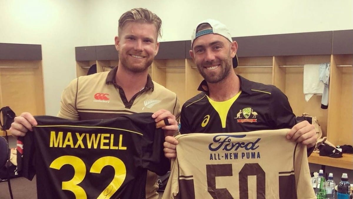 Jimmy Neesham comes up with a hilarious reply as Glenn Maxwell takes a dig at him