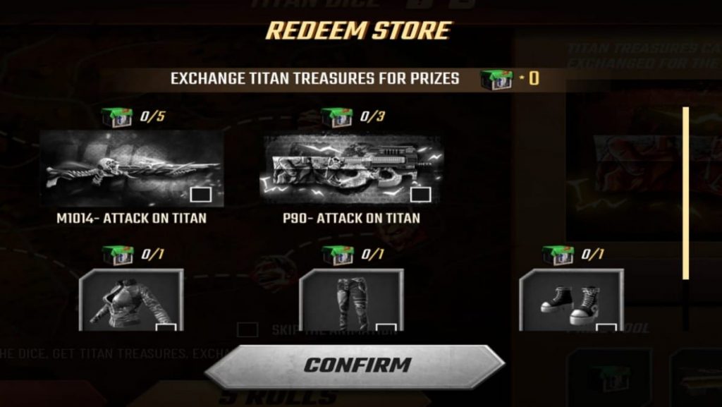 Free Fire Titan Dice