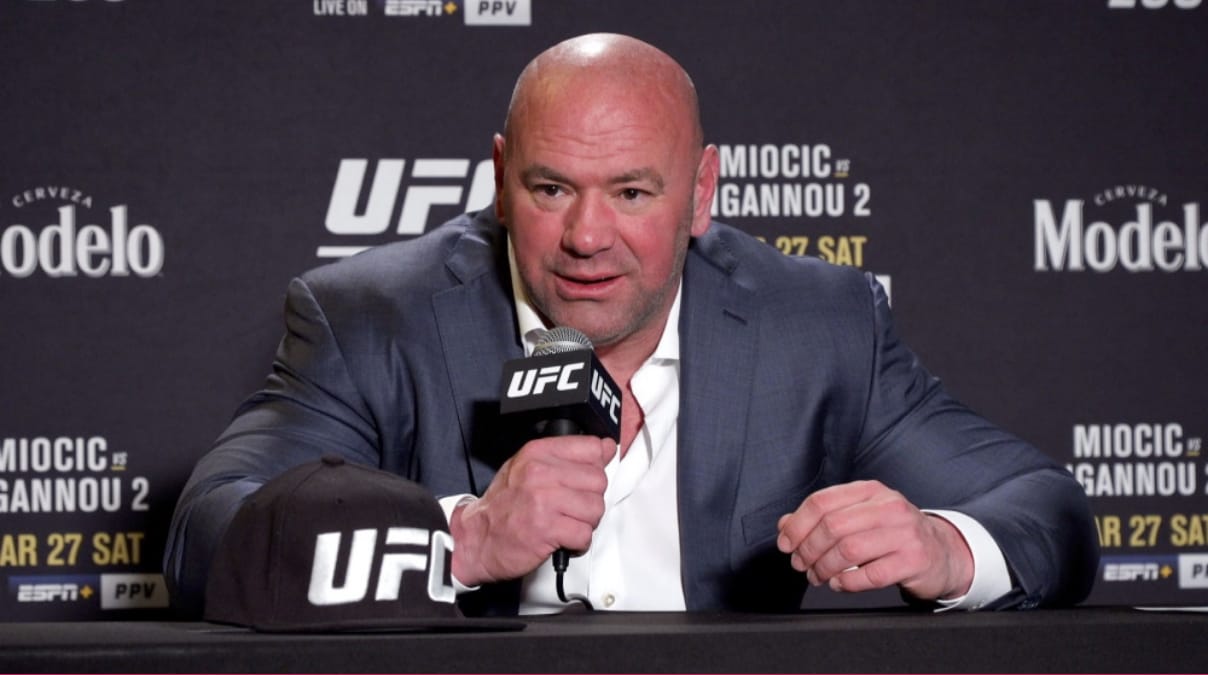 Watch : Intoxicated fan gatecrashes Dana White’s UFC 260 post-fight press conference!