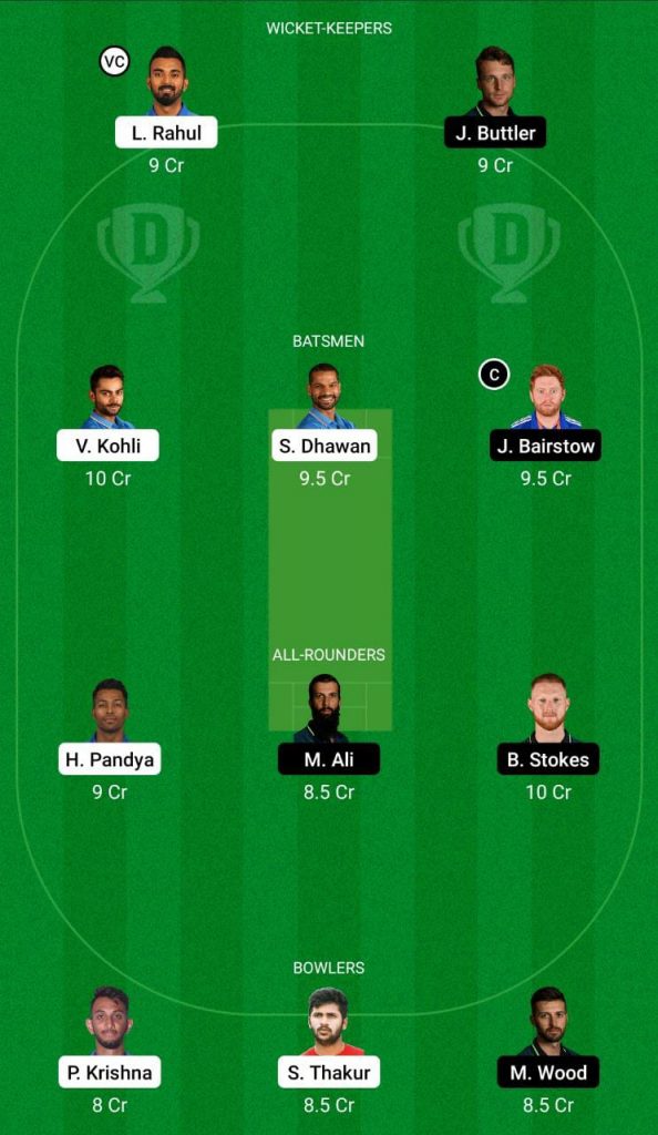 India vs England 2nd ODI Dream11