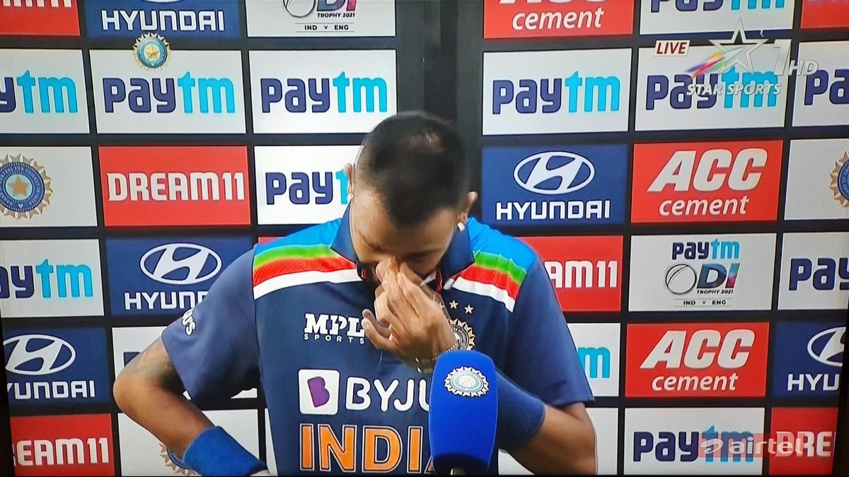 India vs England 2021: WATCH – Krunal Pandya struggles to hold back tears after hitting a fifty