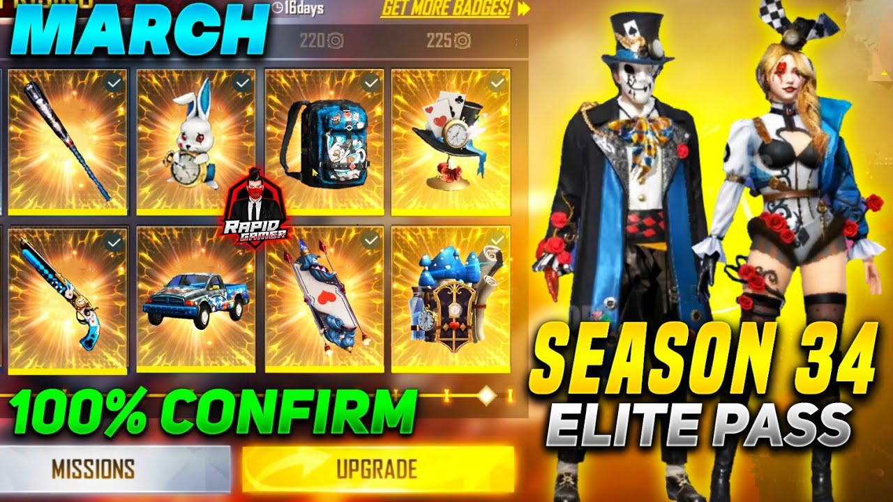 When Does Free Fire Season 34 Elite Pass End?