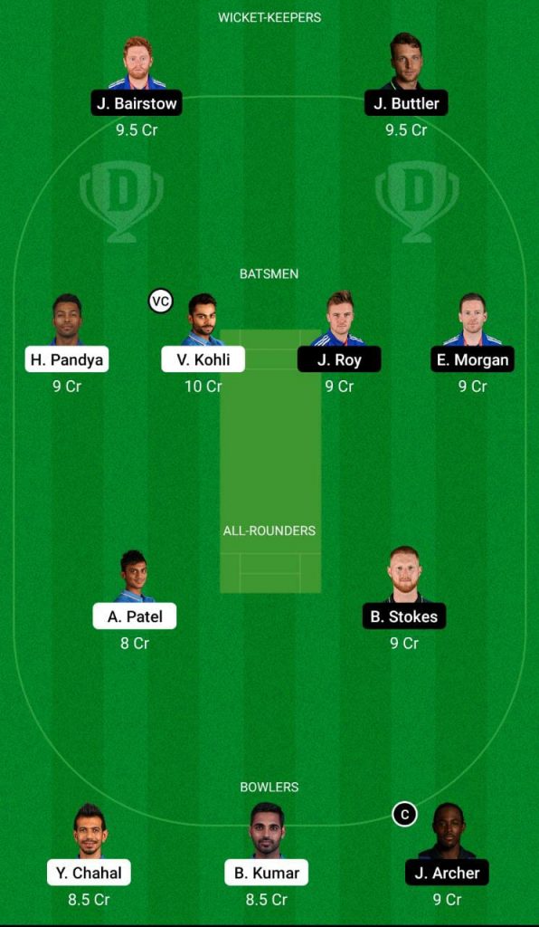 India vs England 2nd T20 Dream11