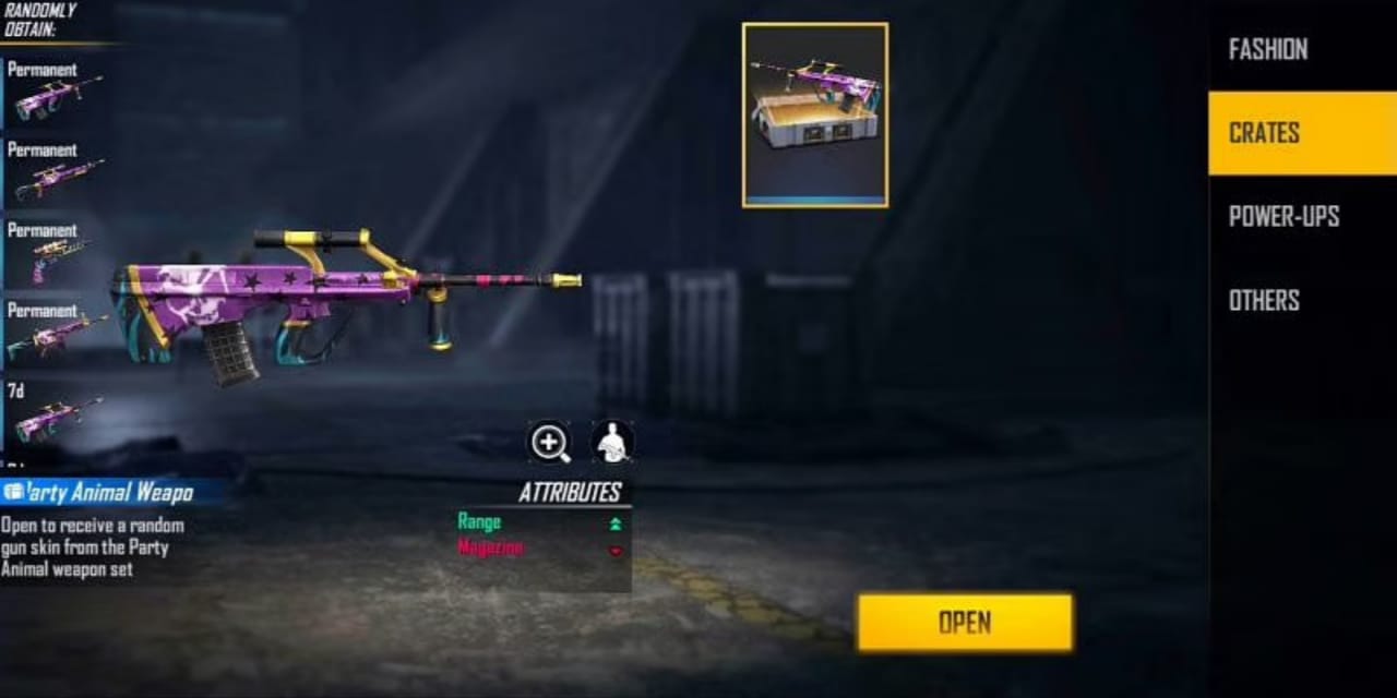 Garena Free Fire: How to get Party Animal Weapon Loot Crate