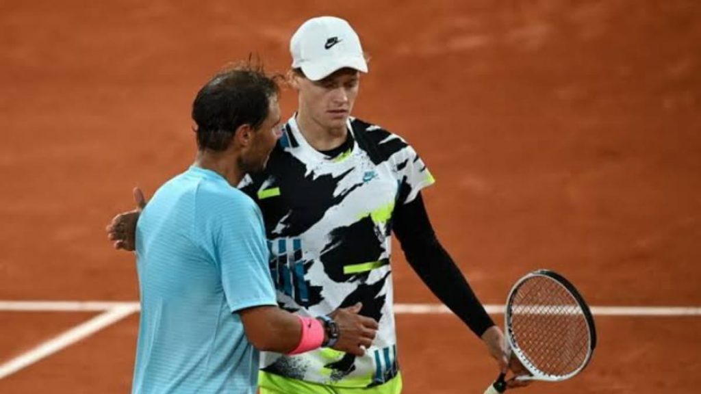 Jannik Sinner and Rafael Nadal