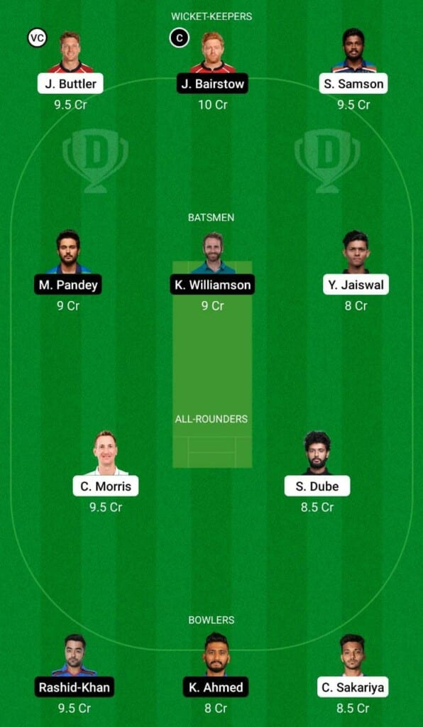 RR vs SRH IPL 2021 Dream11