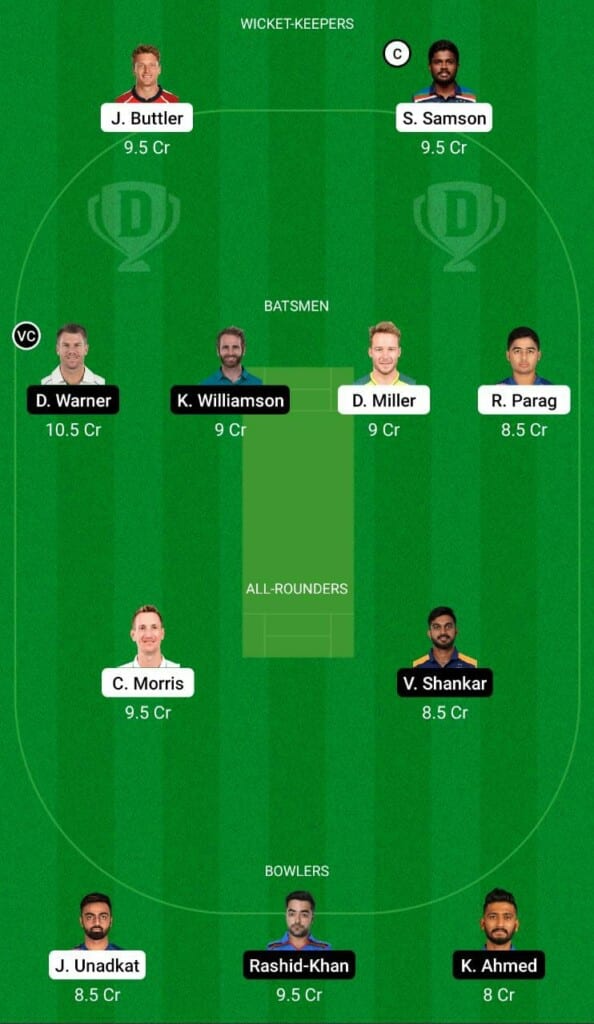 RR vs SRH IPL 2021 Dream11