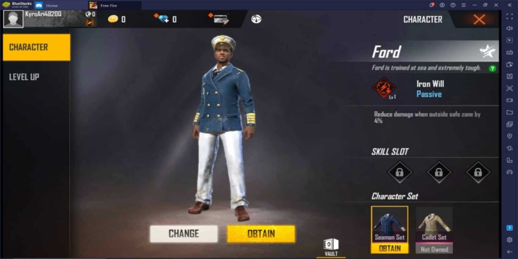 Ford Character in Free Fire