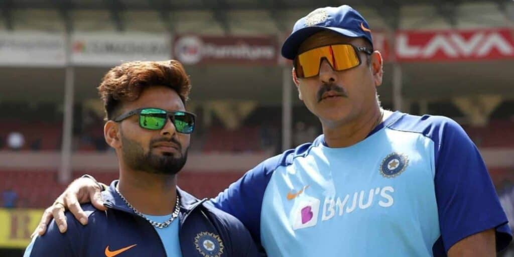 Rishabh Pant and Ravi Shastri