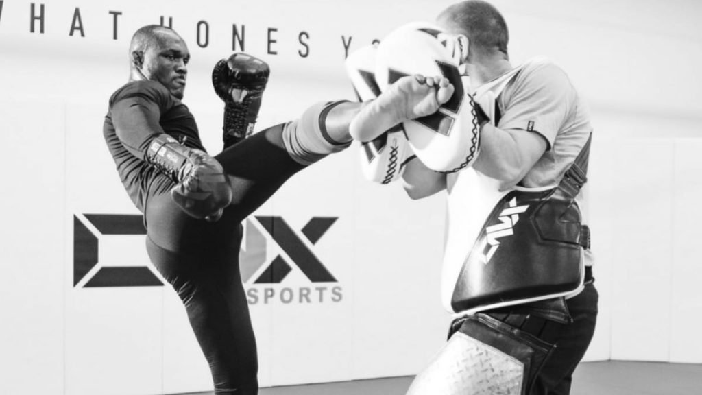 Kamaru Usman training