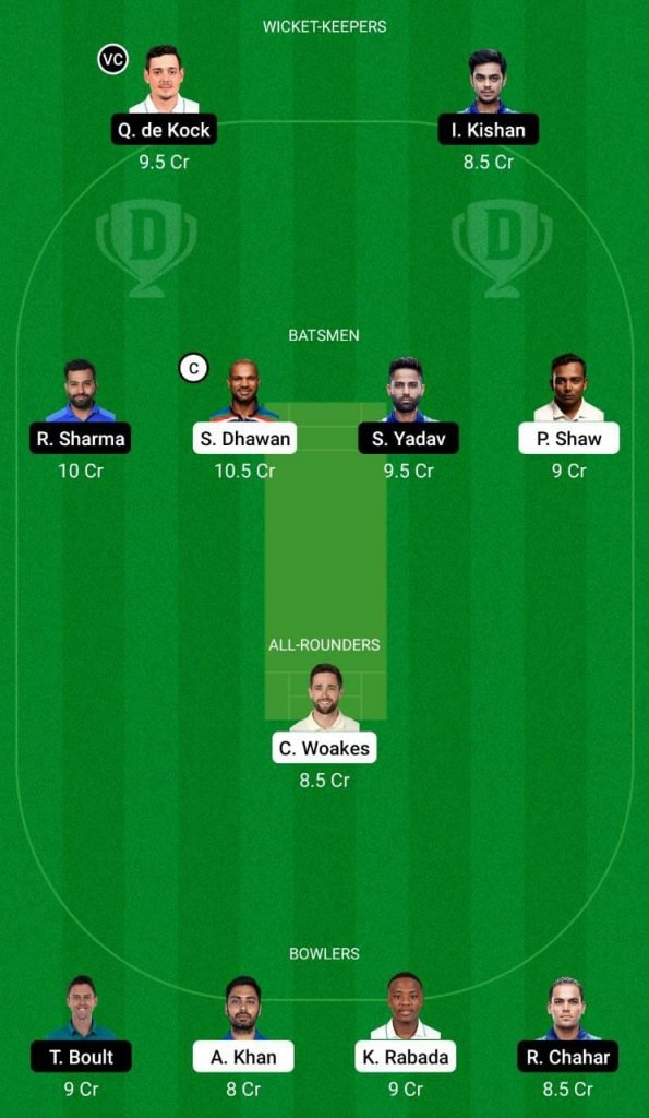 DC vs MI IPL 2021 Dream11