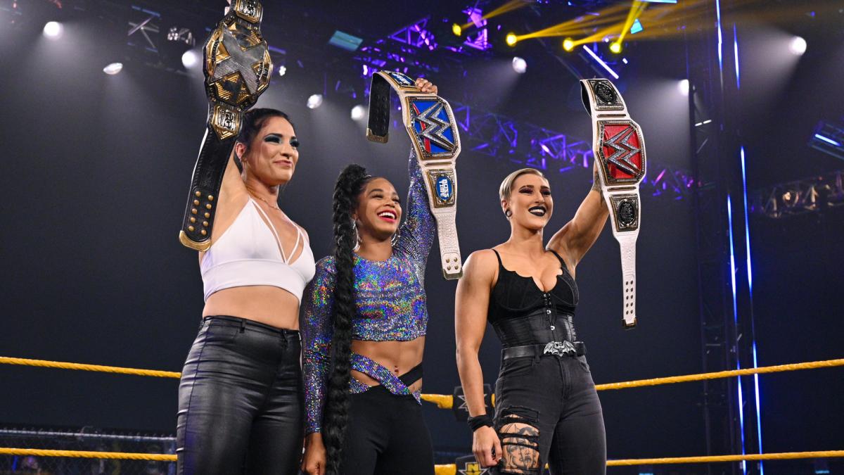 WWE NXT results – 13/04/2021 (Raw and Smackdown Champions appear, Franky Monet debuts)