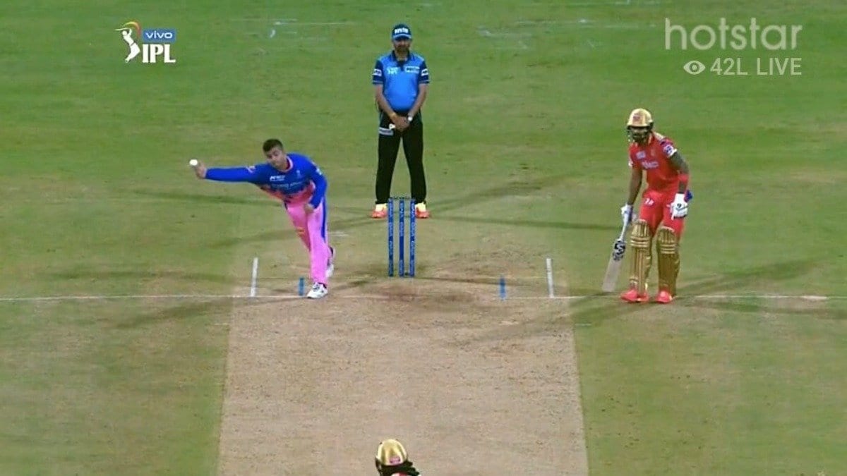 IPL 2021: WATCH – Riyan Parag bowls a strange side-arm delivery to Chris Gayle