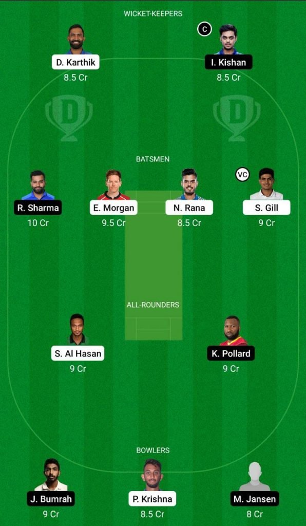 KKR vs MI IPL 2021 Dream11