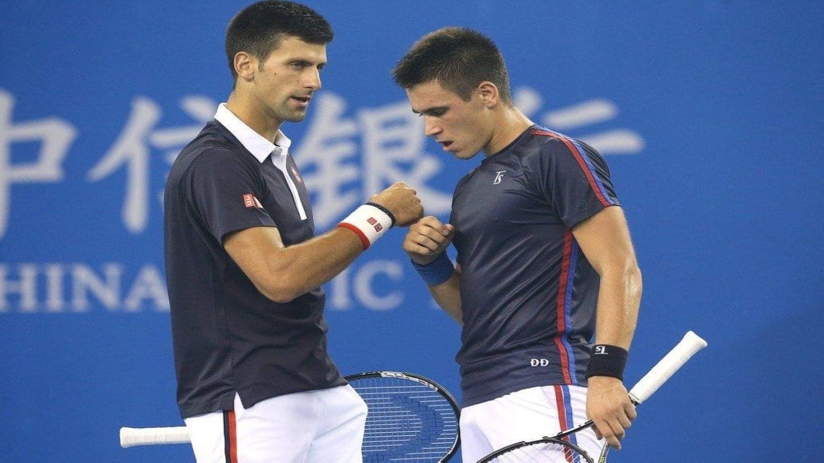 Novak Djokovic with brother Djordje