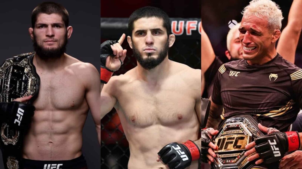 Khabib Nurmagomedov, Islam Makhachev and Charles Oliveira