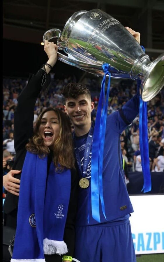 Havertz with his girlfriend Sophia