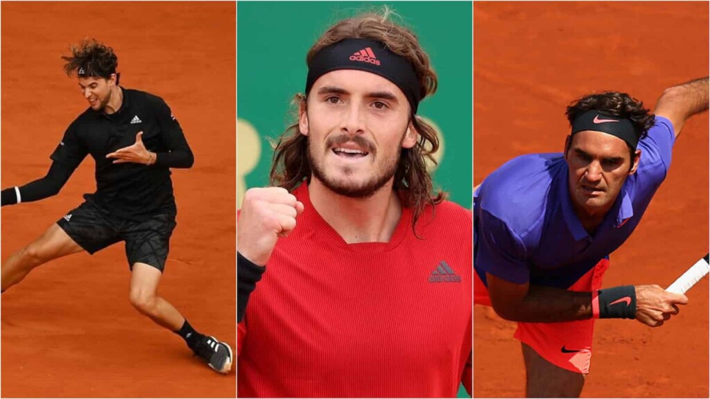 Dominic Thiem, Stefanos Tsitsipas and Roger Federer