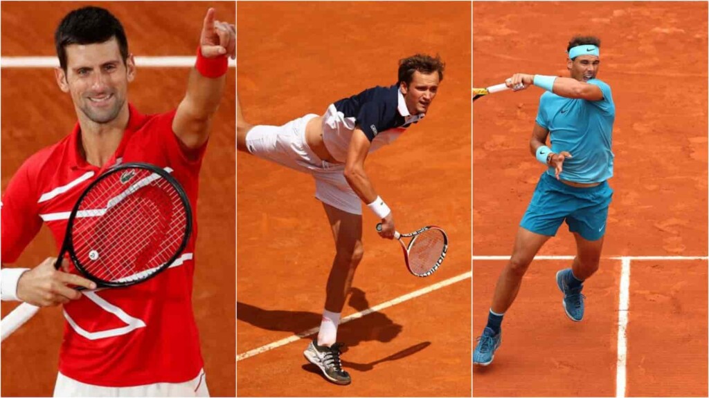 Novak Djokovic, Daniil Medvedev, Rafael Nadal - Top 3 seeds at the French Open 2021